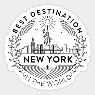 New York Minimal Badge Design Sticker